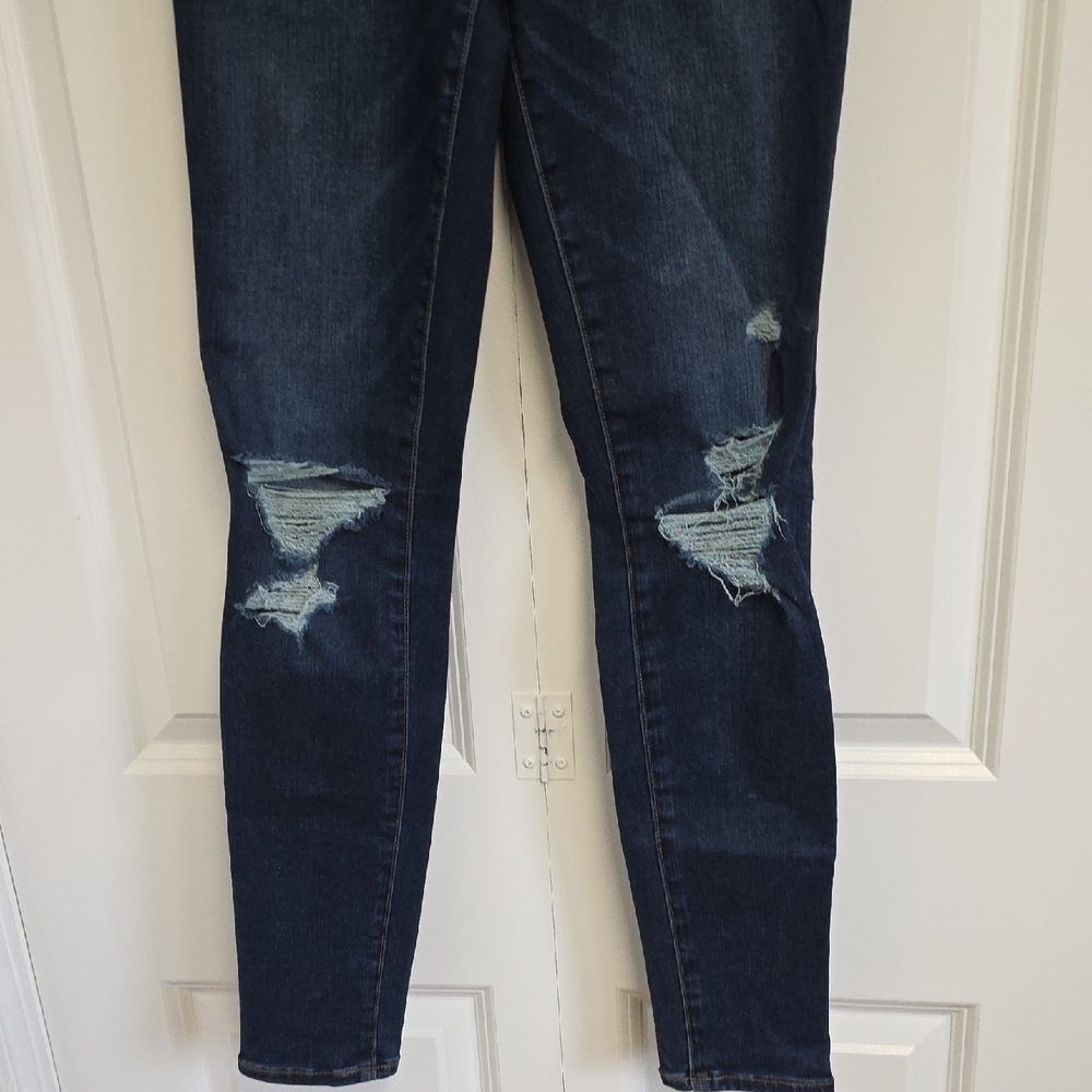 Abercrombie & Fitch Simone High Rise Super Skinny 26/2 Dark Blue Jeans - Picture 7 of 14